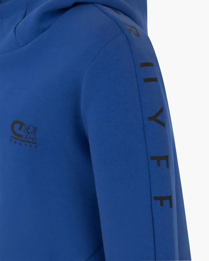 Cruyff Ignite Tape Hood Blue Junior Sweats and Hoodies Cruyff Ignite Tape Hood Blue Junior Sweats and Hoodies
