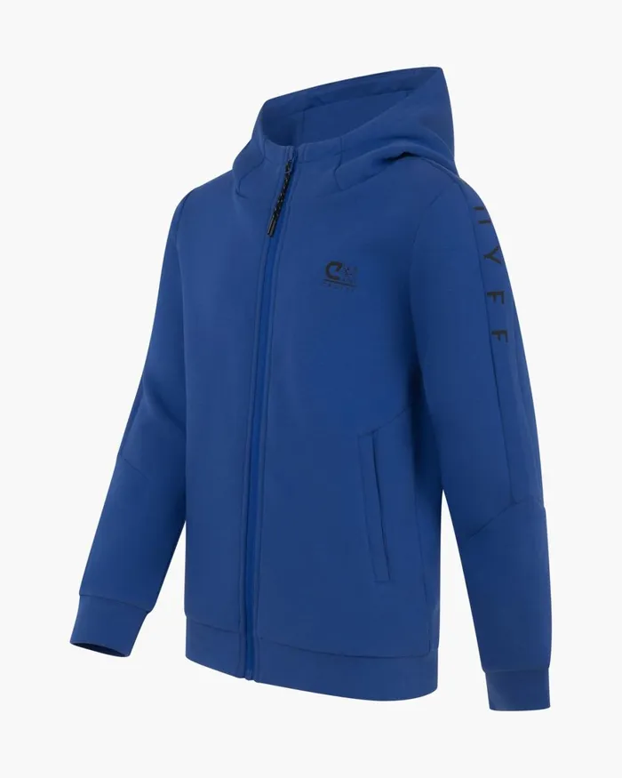 Cruyff Ignite Tape Hood Blue Junior Sweats and Hoodies Cruyff Ignite Tape Hood Blue Junior Sweats and Hoodies