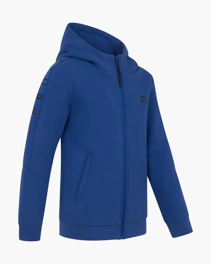 Cruyff Ignite Tape Hood Blue Junior Sweats and Hoodies Cruyff Ignite Tape Hood Blue Junior Sweats and Hoodies