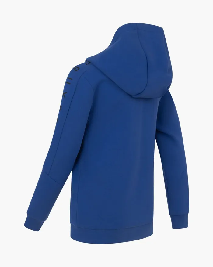 Cruyff Ignite Tape Hood Blue Junior Sweats and Hoodies Cruyff Ignite Tape Hood Blue Junior Sweats and Hoodies