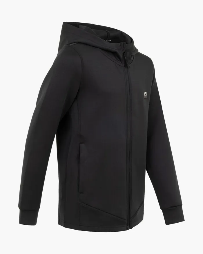 Cruyff Vital Zip Through Black Junior Sweats and Hoodies