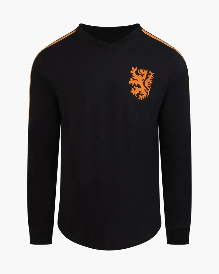 Cruyff World Cup Tee LS Black Men Sweats and Hoodies