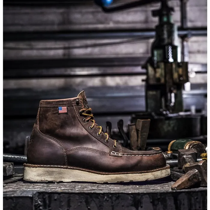 Danner Boots Bull Run Moc Toe 6034 Brown Steel Toe 8211 Men