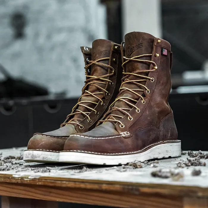 Danner Boots Bull Run Moc Toe 8034 Tobacco Steel Toe 8211 Men