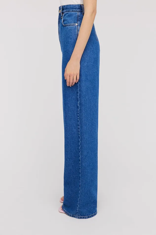 Denim Scanlan Theodore Women DENIM DRAPE LEG JEAN BLUE1175 Denim Scanlan Theodore Women DENIM DRAPE LEG JEAN BLUE1175