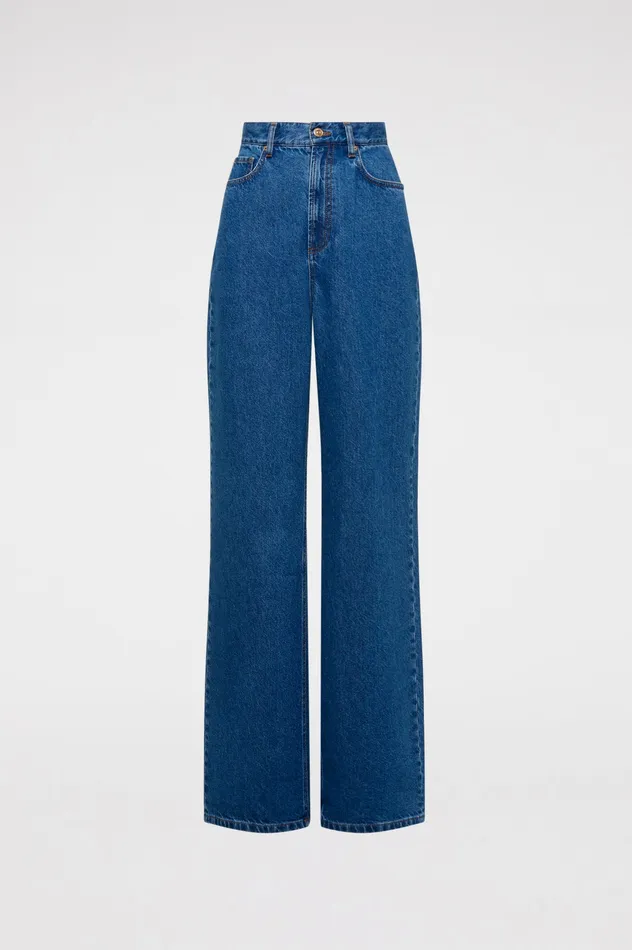 Denim Scanlan Theodore Women DENIM DRAPE LEG JEAN BLUE1175 Denim Scanlan Theodore Women DENIM DRAPE LEG JEAN BLUE1175