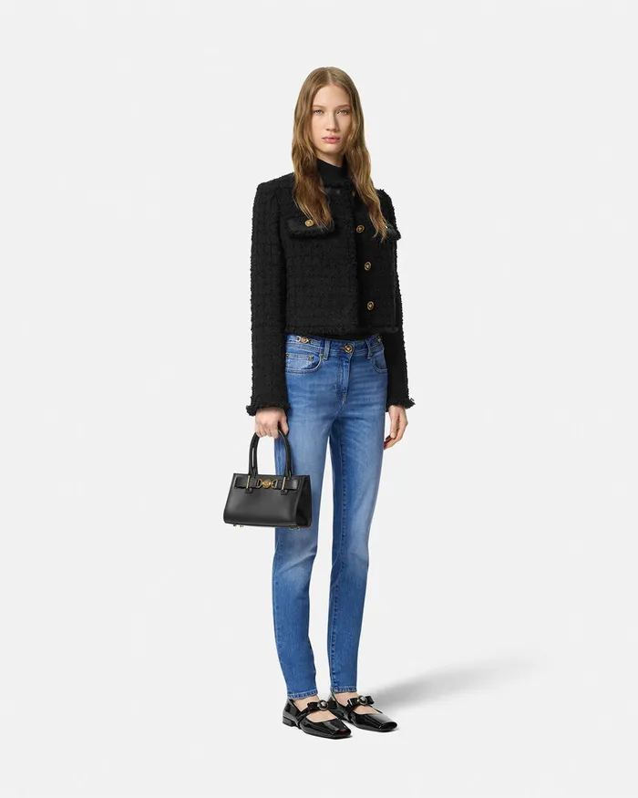 Denim Women Versace Medusa 03995 Skinny Jeans Blue