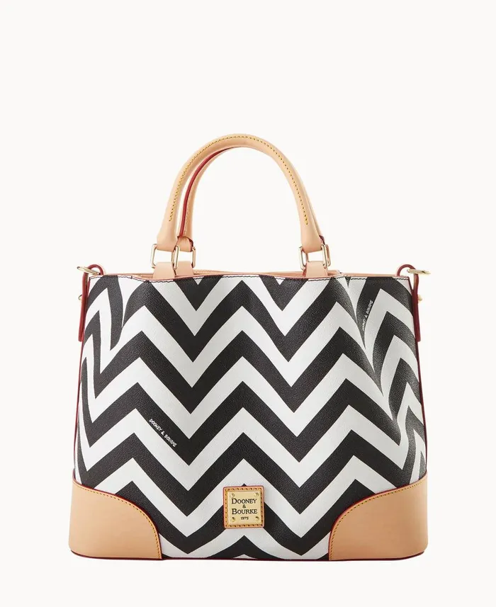 Dooney and Bourke Crossbodies Chevron Brenna Black 8211 WomenMen