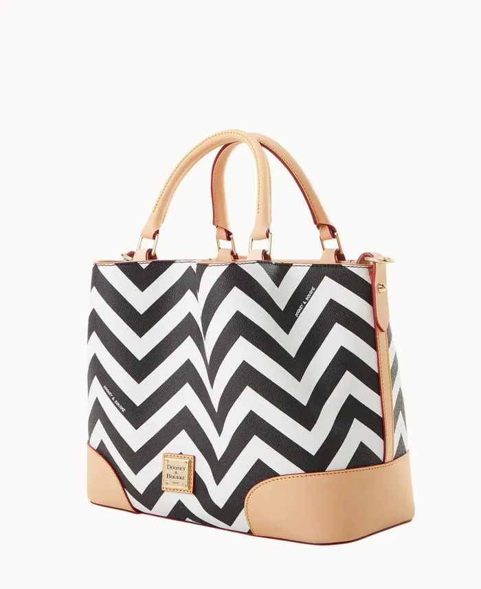 Dooney and Bourke Crossbodies Chevron Brenna Black 8211 WomenMen