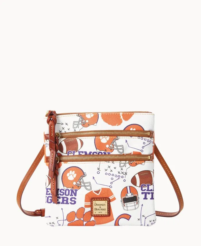 Dooney and Bourke Crossbodies Collegiate Clemson University N S Triple Zip Crossbody Clemson 8211 WomenMen Dooney and Bourke Crossbodies Collegiate Clemson University N S Triple Zip Crossbody Clemson 8211 WomenMen