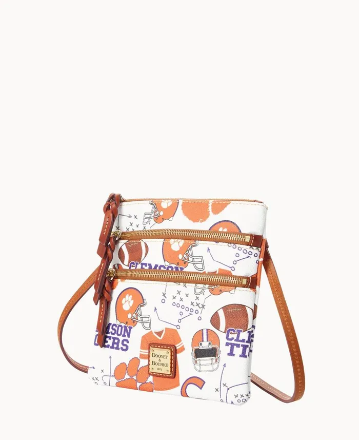 Dooney and Bourke Crossbodies Collegiate Clemson University N S Triple Zip Crossbody Clemson 8211 WomenMen Dooney and Bourke Crossbodies Collegiate Clemson University N S Triple Zip Crossbody Clemson 8211 WomenMen