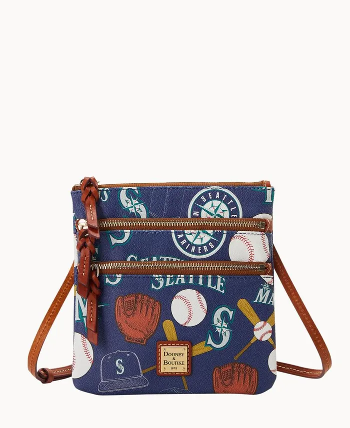 Dooney and Bourke Crossbodies MLB Mariners N S Triple Zip Crossbody Mariners 8211 WomenMen Dooney and Bourke Crossbodies MLB Mariners N S Triple Zip Crossbody Mariners 8211 WomenMen