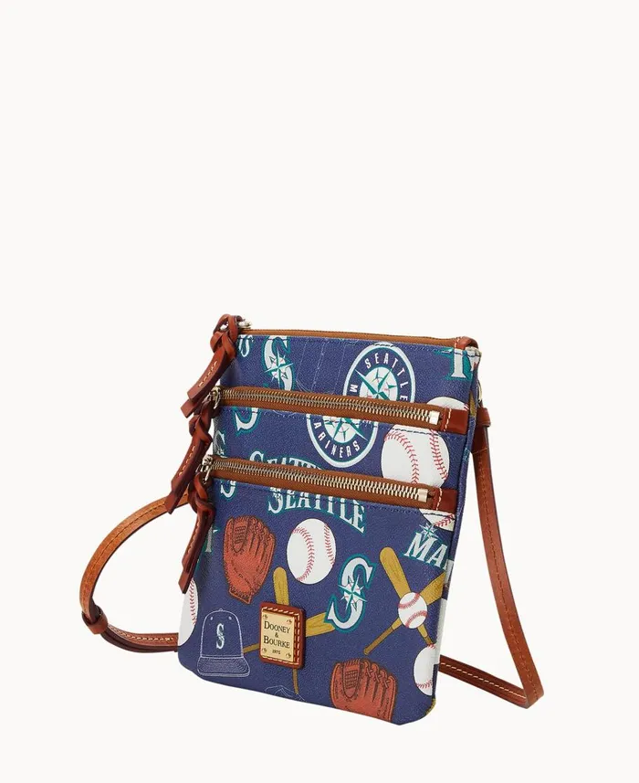 Dooney and Bourke Crossbodies MLB Mariners N S Triple Zip Crossbody Mariners 8211 WomenMen Dooney and Bourke Crossbodies MLB Mariners N S Triple Zip Crossbody Mariners 8211 WomenMen