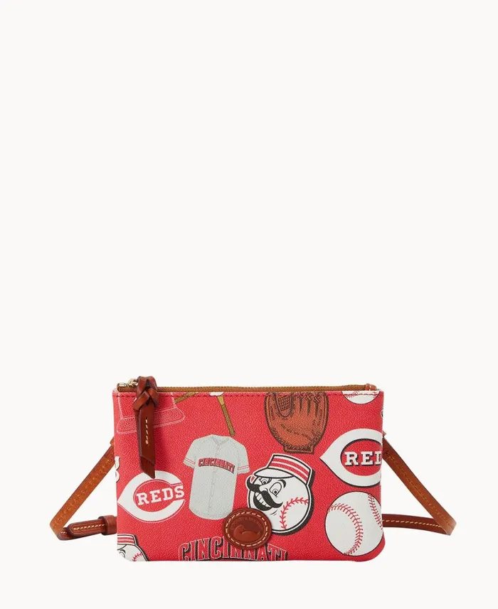 Dooney and Bourke Crossbodies MLB Reds Top Zip Crossbody Reds 8211 WomenMen