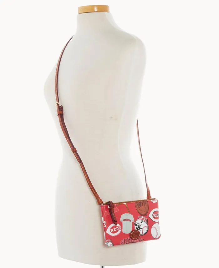 Dooney and Bourke Crossbodies MLB Reds Top Zip Crossbody Reds 8211 WomenMen