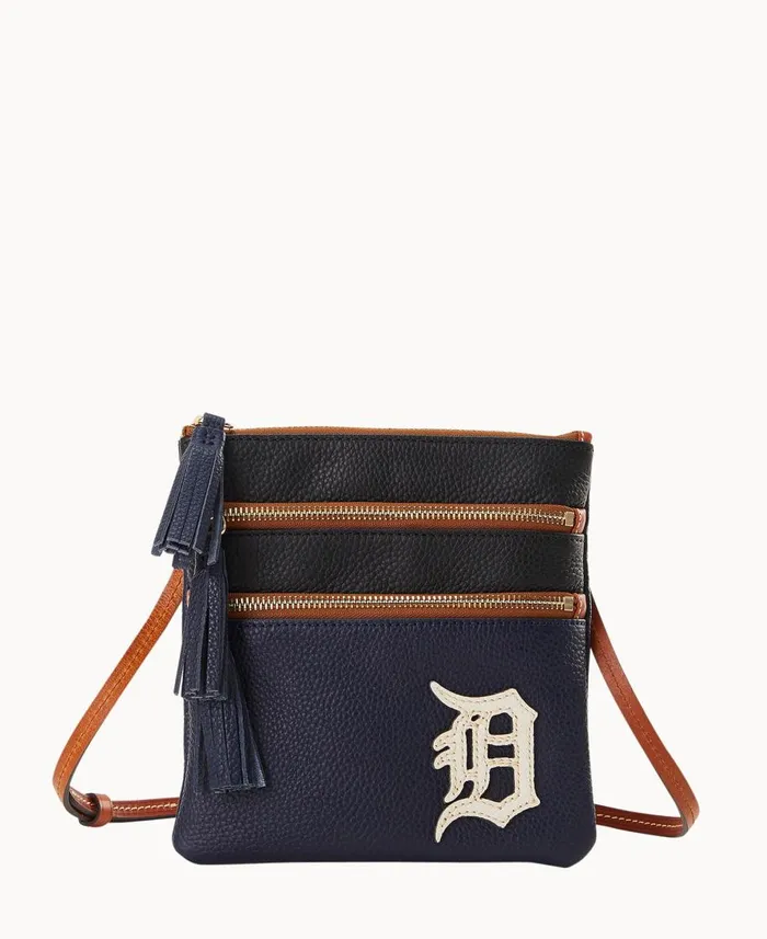 Dooney and Bourke Crossbodies MLB Tigers Triple Zip Crossbody Tigers 8211 WomenMen Dooney and Bourke Crossbodies MLB Tigers Triple Zip Crossbody Tigers 8211 WomenMen