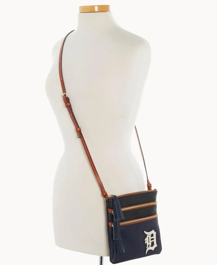 Dooney and Bourke Crossbodies MLB Tigers Triple Zip Crossbody Tigers 8211 WomenMen Dooney and Bourke Crossbodies MLB Tigers Triple Zip Crossbody Tigers 8211 WomenMen
