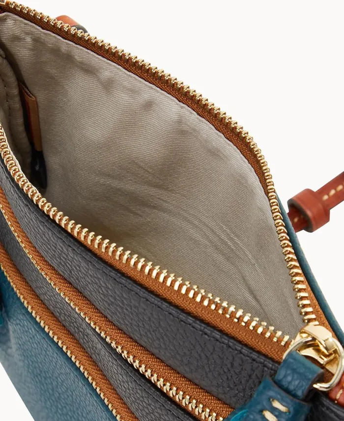 Dooney and Bourke Crossbodies NFL Eagles Triple Zip Crossbody Eagles 8211 WomenMen Dooney and Bourke Crossbodies NFL Eagles Triple Zip Crossbody Eagles 8211 WomenMen