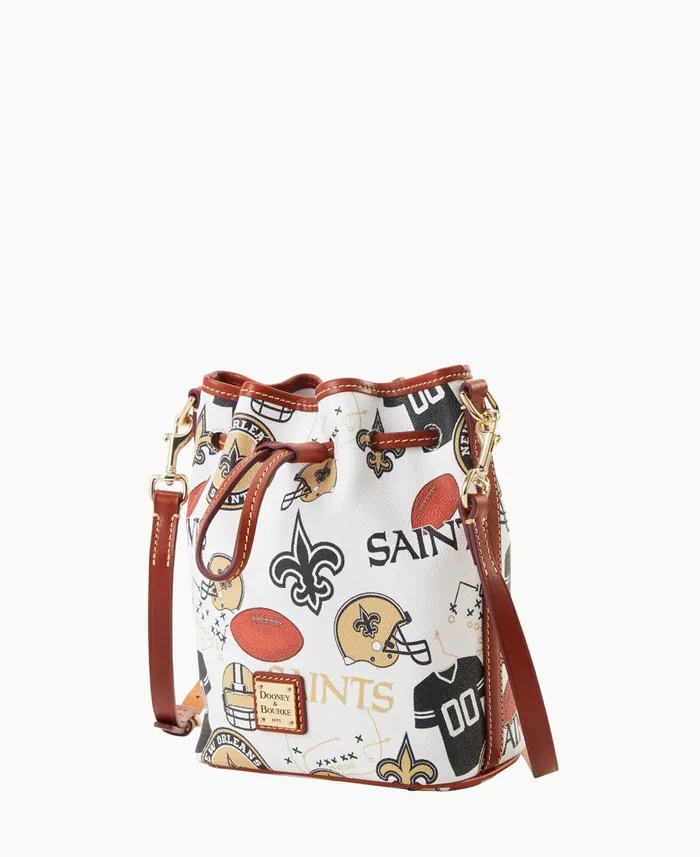 Dooney and Bourke Crossbodies NFL Saints Small Drawstring Saints 8211 WomenMen