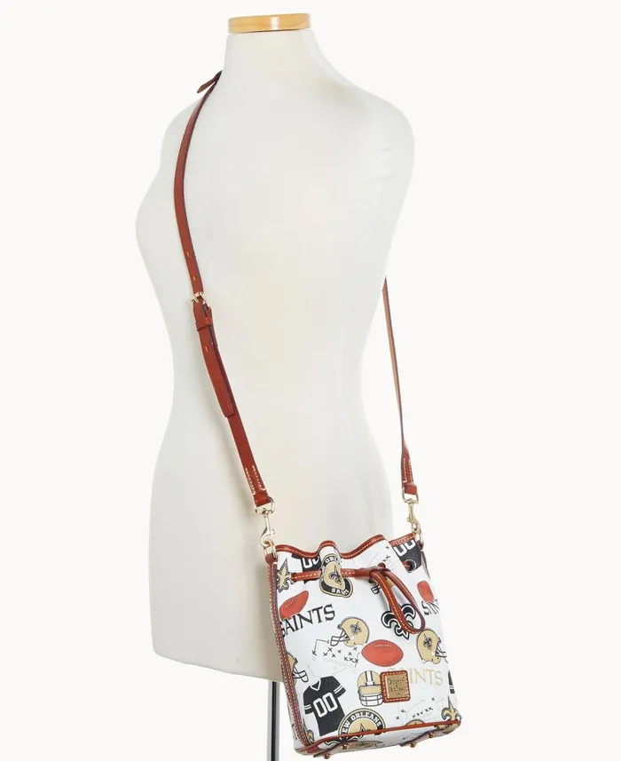 Dooney and Bourke Crossbodies NFL Saints Small Drawstring Saints 8211 WomenMen