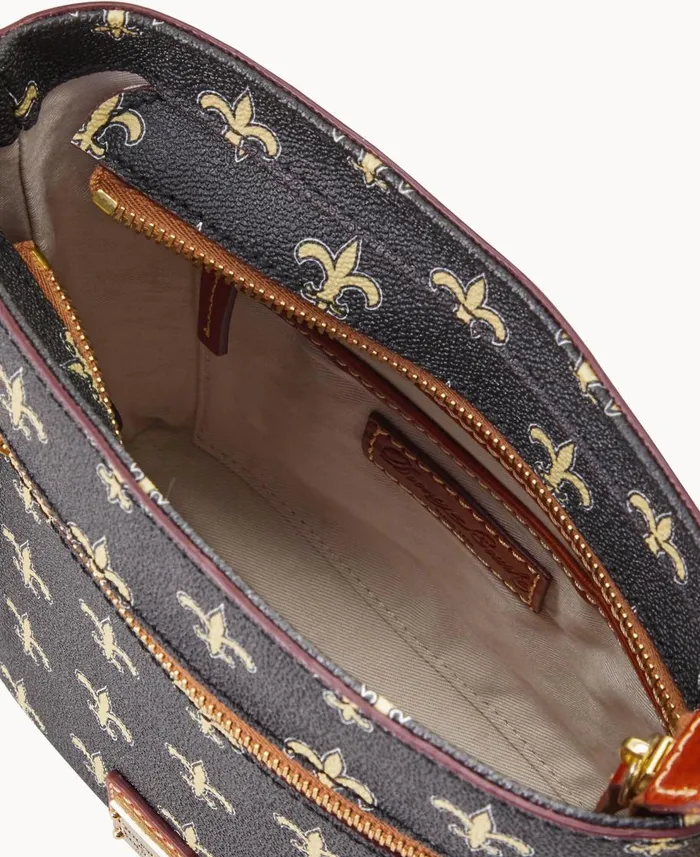 Dooney and Bourke Crossbodies NFL Saints Small Zip Crossbody Saints 8211 WomenMen Dooney and Bourke Crossbodies NFL Saints Small Zip Crossbody Saints 8211 WomenMen
