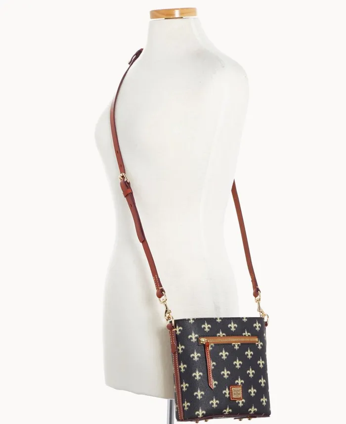 Dooney and Bourke Crossbodies NFL Saints Small Zip Crossbody Saints 8211 WomenMen Dooney and Bourke Crossbodies NFL Saints Small Zip Crossbody Saints 8211 WomenMen