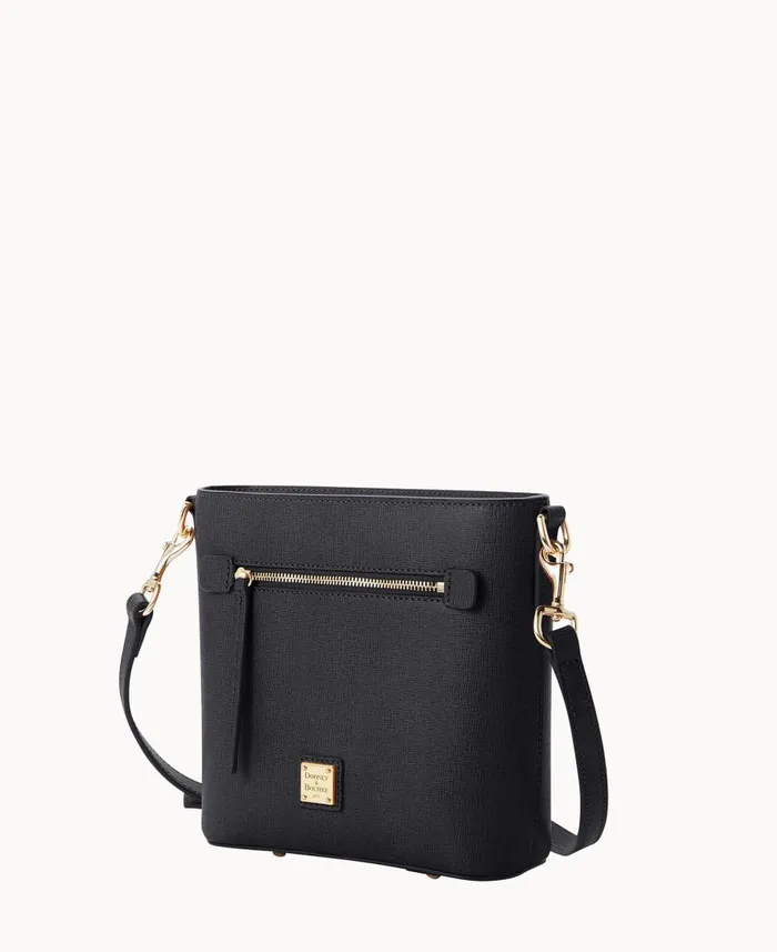 Dooney and Bourke Crossbodies Saffiano Small Zip Crossbody Black 8211 WomenMen