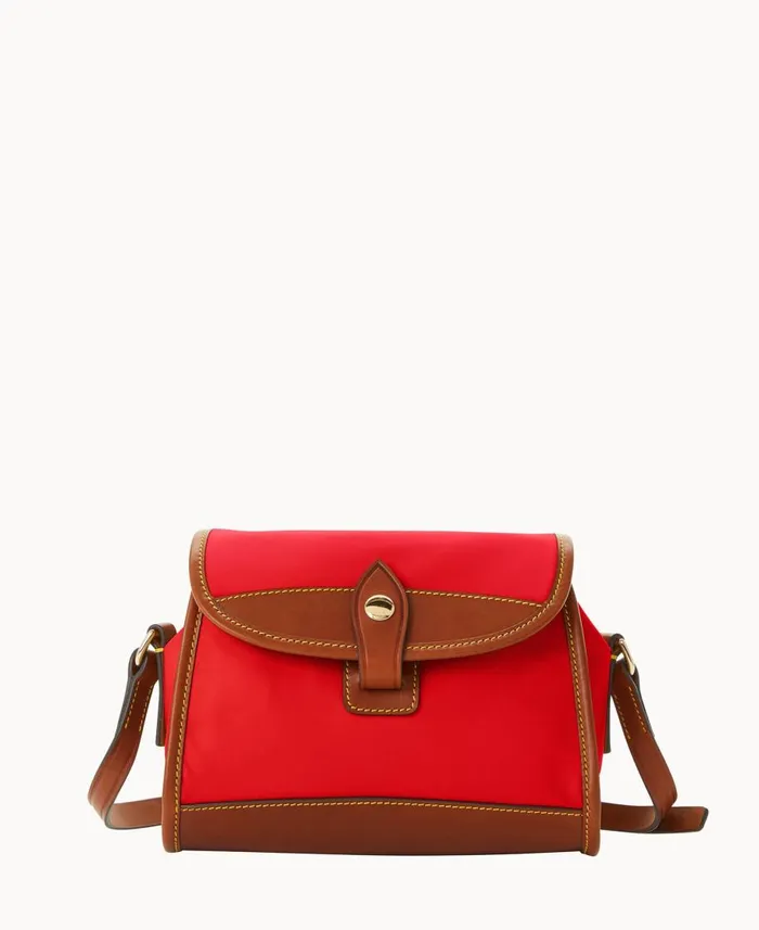 Dooney and Bourke Crossbodies Wayfarer Flap Crossbody Red 8211 WomenMen