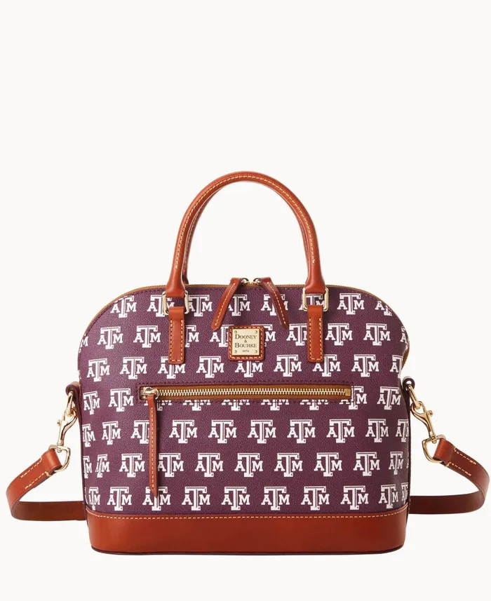Dooney and Bourke Satchels Collegiate Texas Achr38M University Domed Zip Satchel Texas Aandm 8211 WomenMen Dooney and Bourke Satchels Collegiate Texas Achr38M University Domed Zip Satchel Texas Aandm 8211 WomenMen