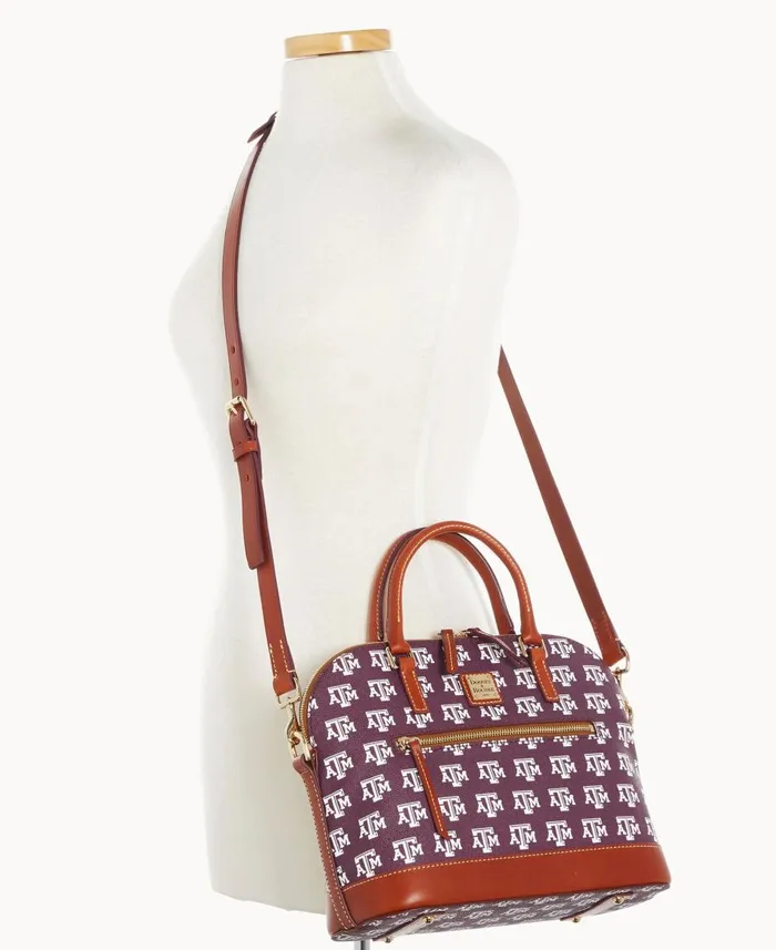 Dooney and Bourke Satchels Collegiate Texas Achr38M University Domed Zip Satchel Texas Aandm 8211 WomenMen Dooney and Bourke Satchels Collegiate Texas Achr38M University Domed Zip Satchel Texas Aandm 8211 WomenMen
