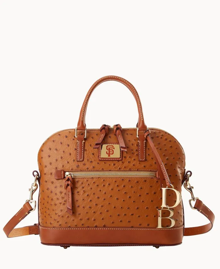 Dooney and Bourke Satchels MLB Giants Domed Zip Satchel Giants 8211 WomenMen