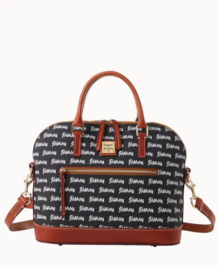 Dooney and Bourke Satchels MLB Marlins Domed Zip Satchel Marlins 8211 WomenMen Dooney and Bourke Satchels MLB Marlins Domed Zip Satchel Marlins 8211 WomenMen