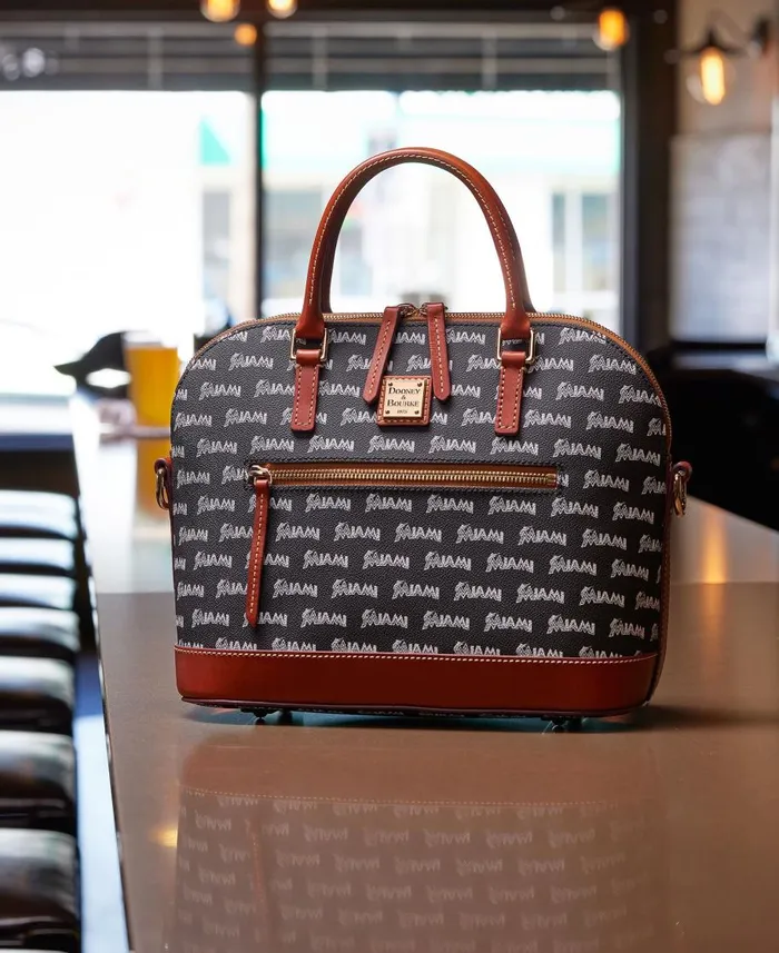 Dooney and Bourke Satchels MLB Marlins Domed Zip Satchel Marlins 8211 WomenMen Dooney and Bourke Satchels MLB Marlins Domed Zip Satchel Marlins 8211 WomenMen