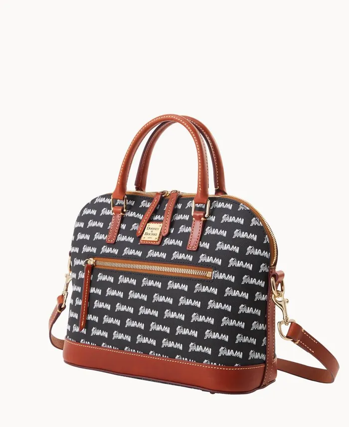 Dooney and Bourke Satchels MLB Marlins Domed Zip Satchel Marlins 8211 WomenMen Dooney and Bourke Satchels MLB Marlins Domed Zip Satchel Marlins 8211 WomenMen