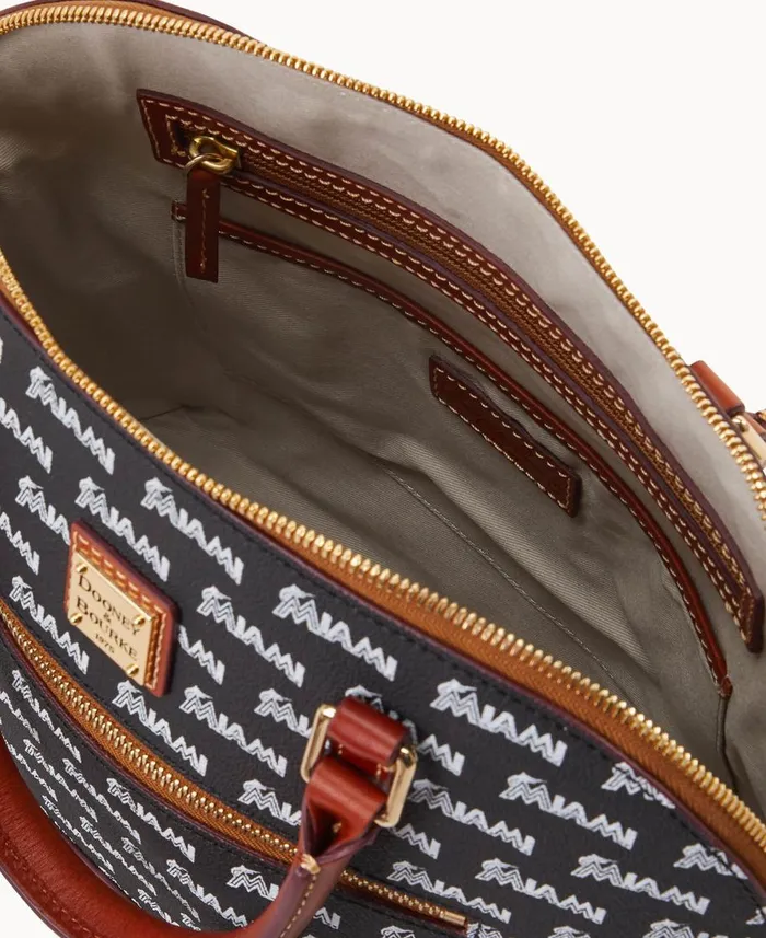 Dooney and Bourke Satchels MLB Marlins Domed Zip Satchel Marlins 8211 WomenMen Dooney and Bourke Satchels MLB Marlins Domed Zip Satchel Marlins 8211 WomenMen