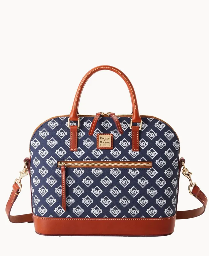 Dooney and Bourke Satchels MLB Rays Domed Zip Satchel Rays 8211 WomenMen