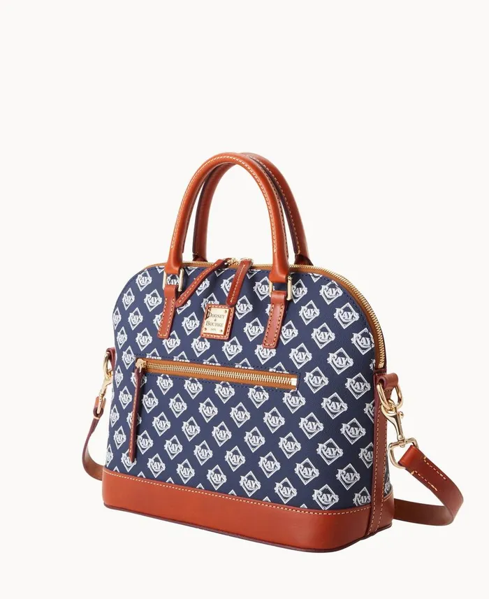 Dooney and Bourke Satchels MLB Rays Domed Zip Satchel Rays 8211 WomenMen