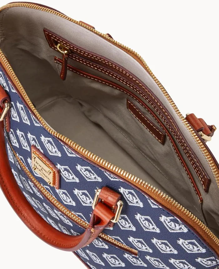 Dooney and Bourke Satchels MLB Rays Domed Zip Satchel Rays 8211 WomenMen