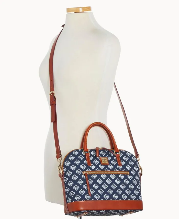 Dooney and Bourke Satchels MLB Rays Domed Zip Satchel Rays 8211 WomenMen