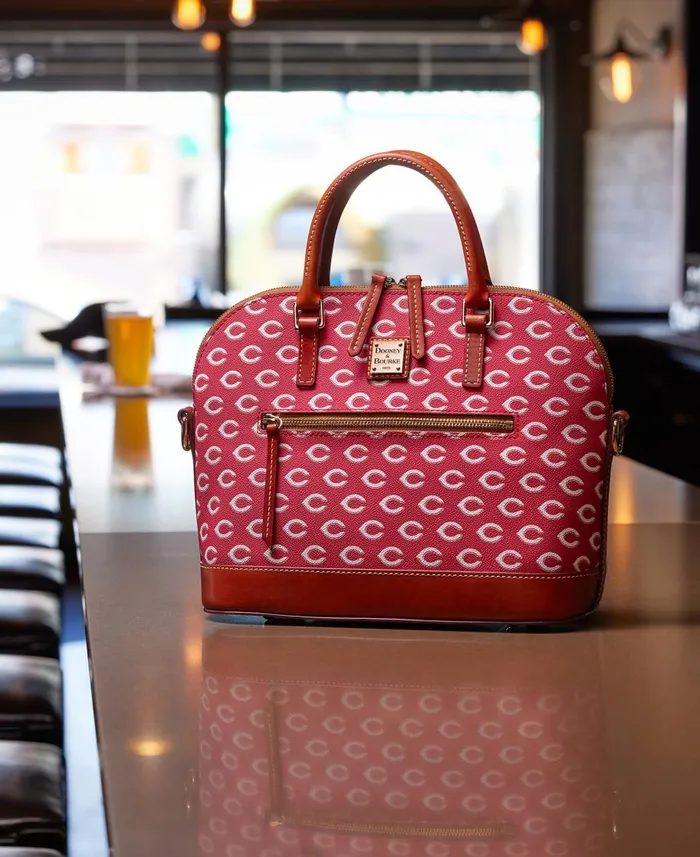 Dooney and Bourke Satchels MLB Reds Domed Zip Satchel Reds 8211 WomenMen