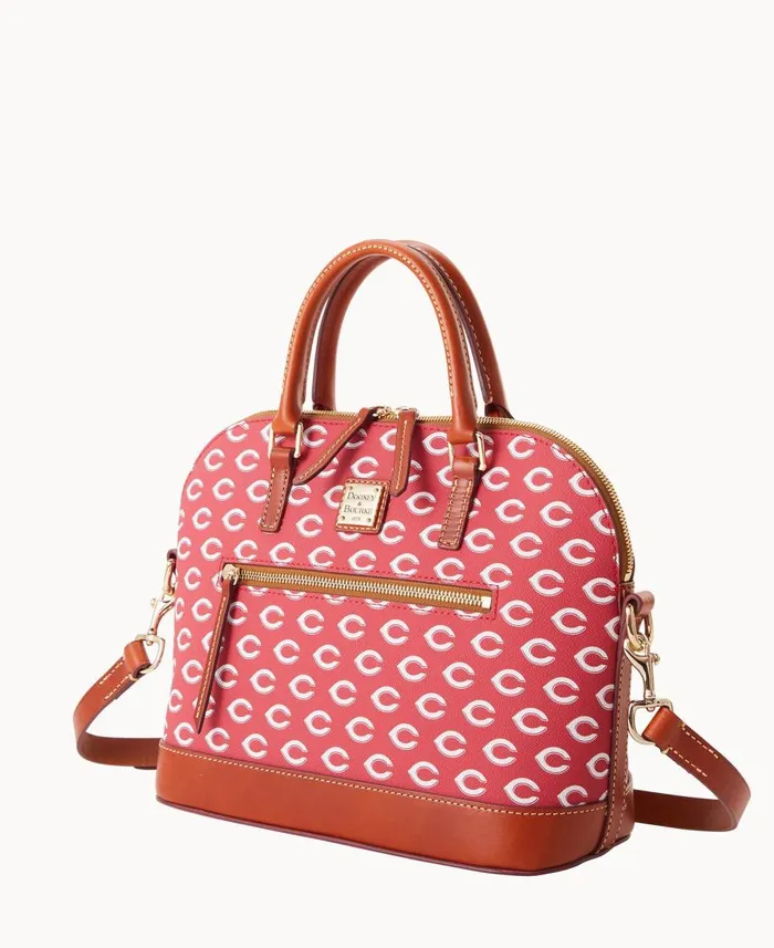 Dooney and Bourke Satchels MLB Reds Domed Zip Satchel Reds 8211 WomenMen