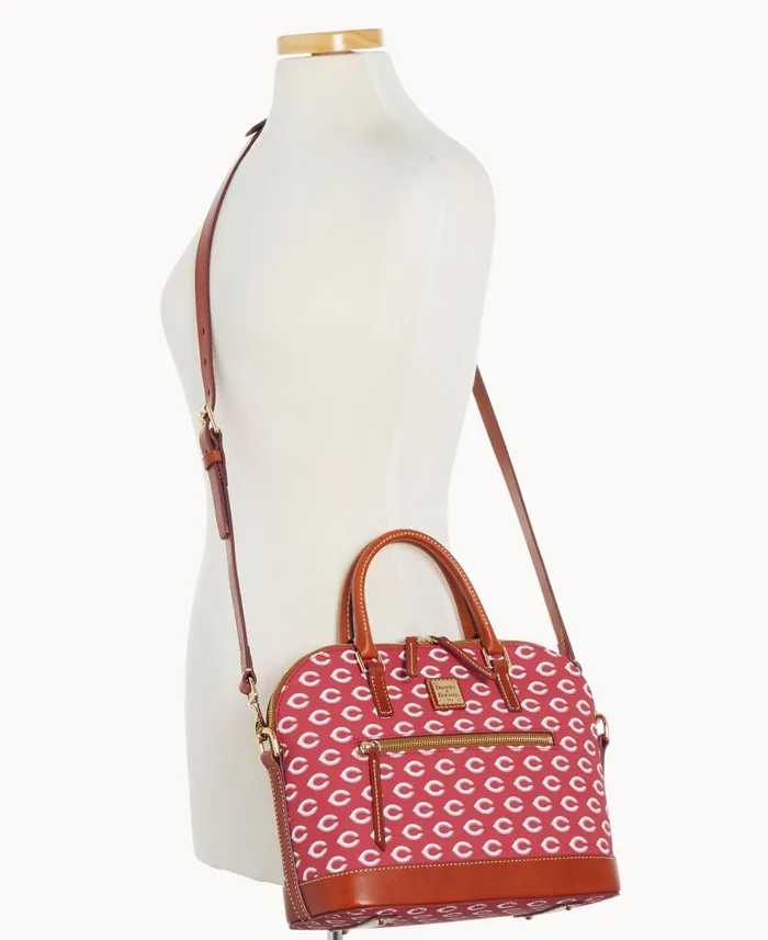 Dooney and Bourke Satchels MLB Reds Domed Zip Satchel Reds 8211 WomenMen
