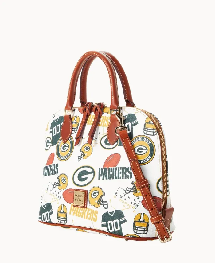 Dooney and Bourke Satchels NFL Packers Zip Zip Satchel Packers 8211 WomenMen