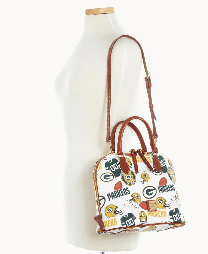 Dooney and Bourke Satchels NFL Packers Zip Zip Satchel Packers 8211 WomenMen