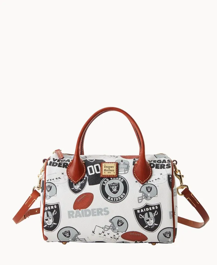 Dooney and Bourke Satchels NFL Raiders Barrel Satchel Raiders 8211 WomenMen