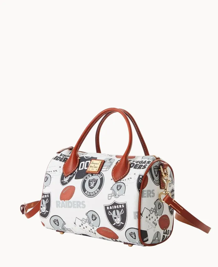 Dooney and Bourke Satchels NFL Raiders Barrel Satchel Raiders 8211 WomenMen