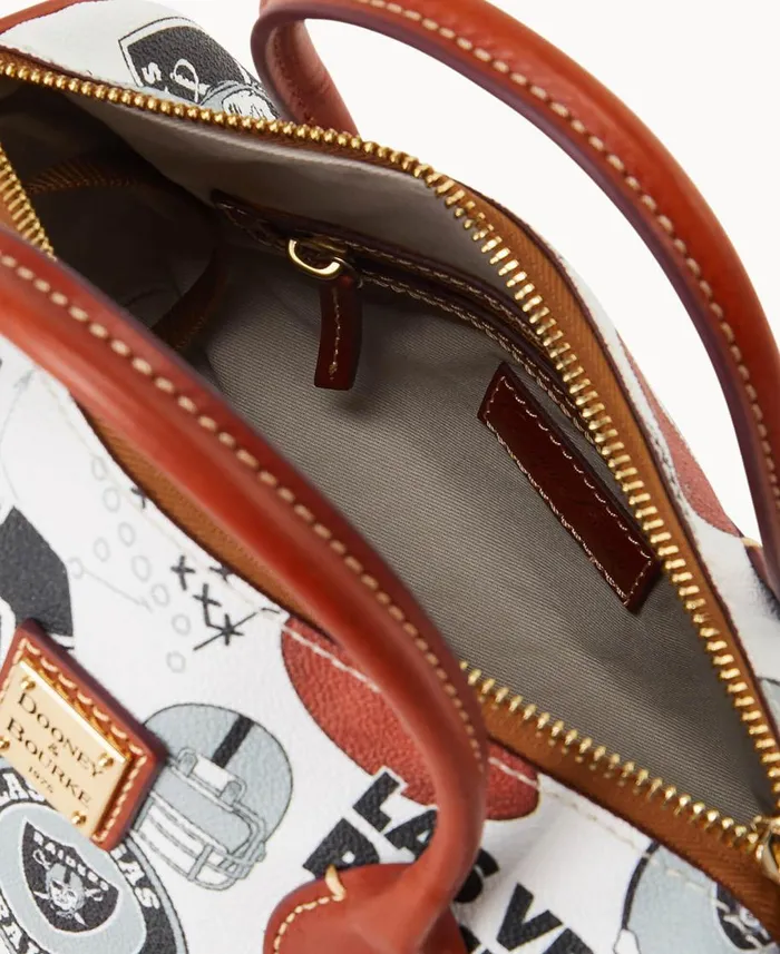 Dooney and Bourke Satchels NFL Raiders Barrel Satchel Raiders 8211 WomenMen