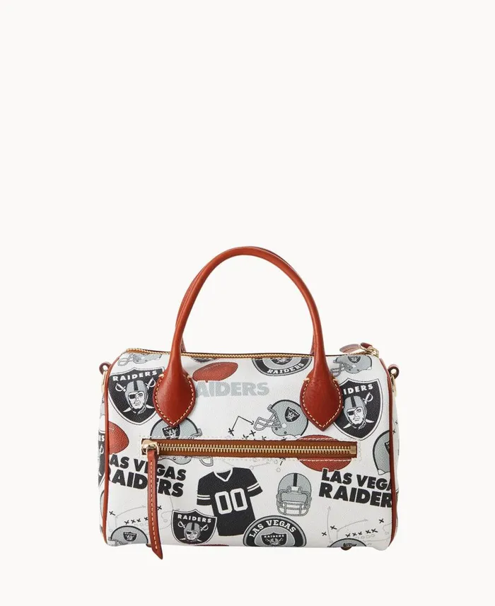 Dooney and Bourke Satchels NFL Raiders Barrel Satchel Raiders 8211 WomenMen
