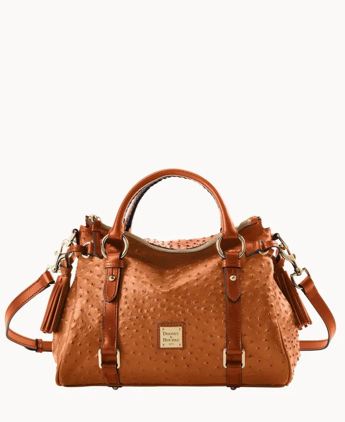 Dooney and Bourke Satchels Ostrich Satchel Caramel 8211 WomenMen