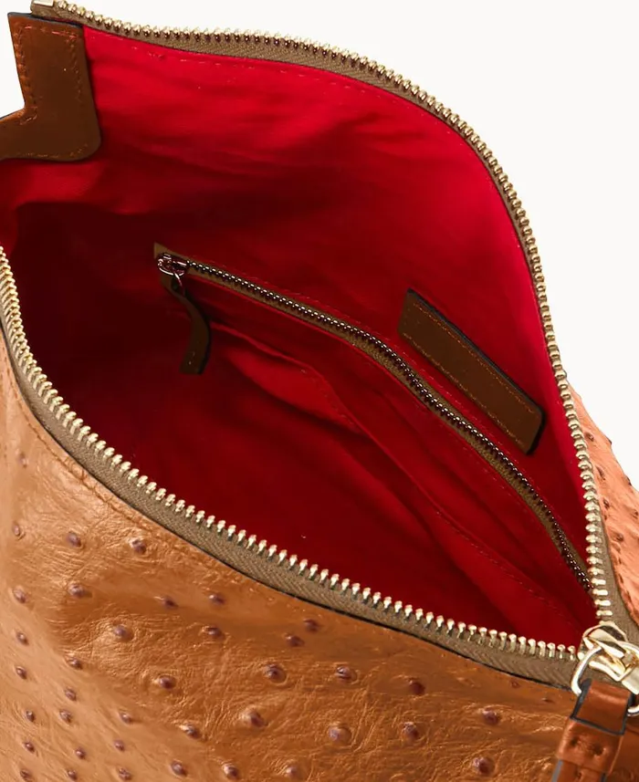 Dooney and Bourke Satchels Ostrich Satchel Caramel 8211 WomenMen